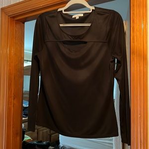 Sexy black shirt by Green Envelope size large A-13